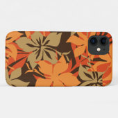 カアナパリ迷彩柄ハワイアンハイビスカスオレンジ Case-Mate iPhoneケース (裏面(横))