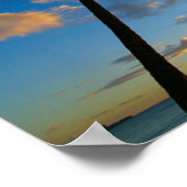 カアナポリビーチサンセット ポスター (角)