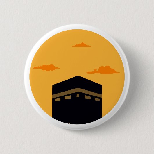 カアバマスジドアルハラム – 夕べ 缶バッジ (正面)