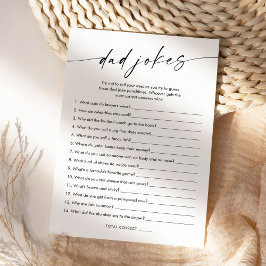 カイアパパジョーク赤ちゃんシャワーゲームカード 招待状