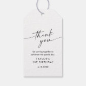 カイアモダンバースデーパーティーメッセージカード ギフトタグ (裏面)