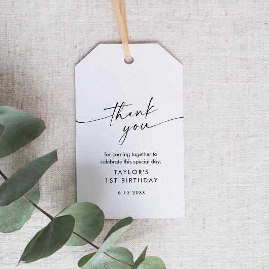 カイアモダンバースデーパーティーメッセージカード ギフトタグ