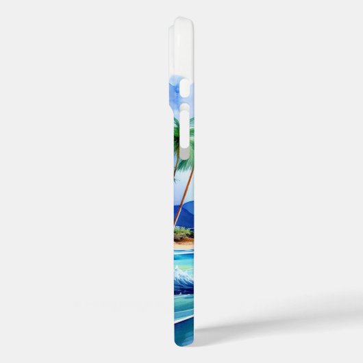 カイアロハパームズウォーターカラーウェーブ Case-Mate iPhoneケース (裏面 / 左)