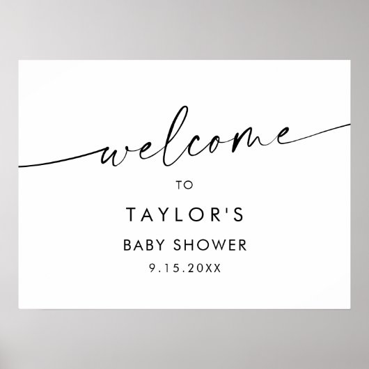 カイアMInimalistベビーシャワーへようこそ ポスター (正面)