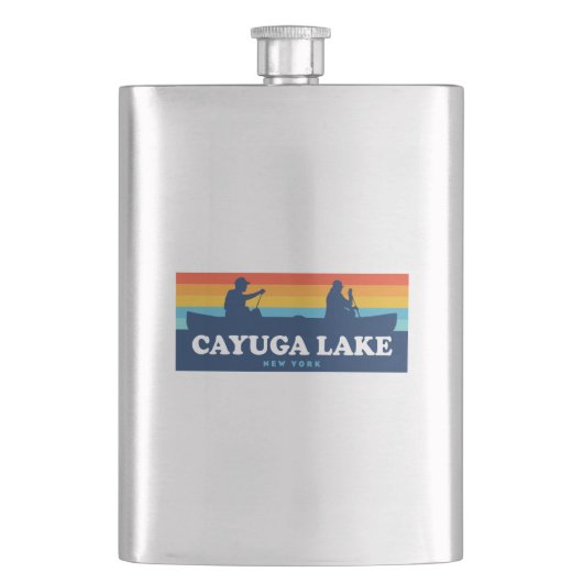 カイウガレイクニューヨークカヌー フラスク (正面)
