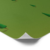 カイウガレイクヴィンテージスタイル旅行地図 ポスター (角)