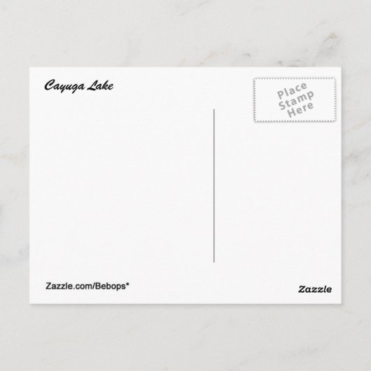 カイウガ湖の柳 ポストカード (裏面)