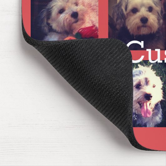 カイエンの背景と12の正方形の写真コラージュ マウスパッド (コーナー)