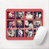 カイエンの背景と12の正方形の写真コラージュ マウスパッド (マウス)