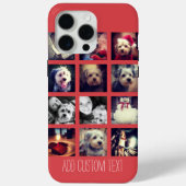 カイエンの背景と12の正方形の写真コラージュ Case-Mate iPhoneケース (裏面)
