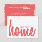 カイエンホワイトの家の鍵お披露目招待状 招待状 (正面/裏面)