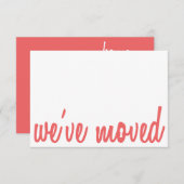 カイエン&ホワイト引っ越しました引っ越し祝いパーティー招待状 招待状 (正面/裏面)