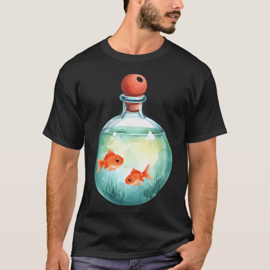 カイカツ市場性の魚 Tシャツ (正面)