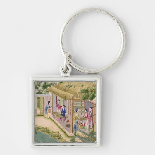 カイコについて学ぶこと キーホルダー (正面)