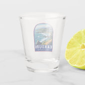 カイコウラニュージーランドトラベルアートヴィンテージ ショットグラス (裏面)