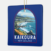 カイコウラニュージーランドトラベルアートヴィンテージ セラミックオーナメント (左)