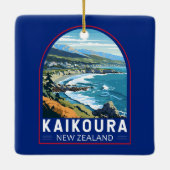 カイコウラニュージーランドトラベルアートヴィンテージ セラミックオーナメント (裏面)