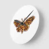 カイコガライフサイクルシルエット ラウンド壁時計 (傾斜)