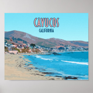 カイコスカリフォルニアセントラルコーストヴィンテージ ポスター