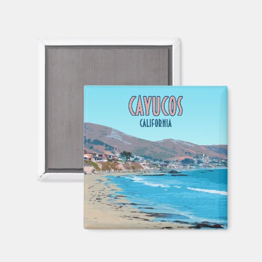 カイコスカリフォルニアセントラルコーストヴィンテージ マグネット (正面/裏面)