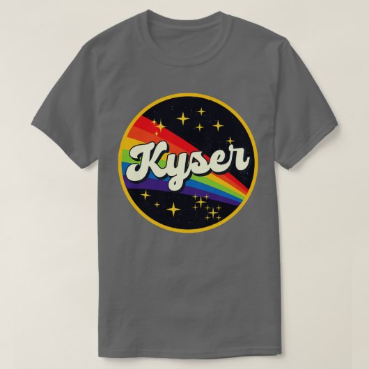 カイザーレインボーイン宇宙ヴィンテージスタイル Tシャツ (デザイン正面)