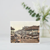 カイザー通り、カルルスルーエ、バーデン、ドイツ クラシック ポストカード (スタンド正面)