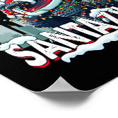 カイジュクリスマスサンタジラ日本のモンスターディノサ ポスター (角)