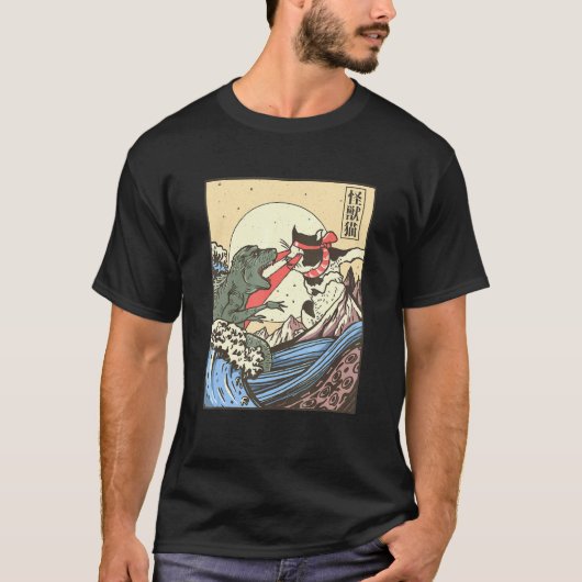カイジュ対キャット Tシャツ (正面)