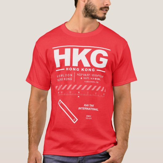 カイタク国際的エアポートHKG Tシャツ (正面)