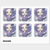 カイダドラゴンフライ妖精ステッカーチャームインフラナリー スクエアシール (シート)