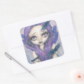 カイダドラゴンフライ妖精ステッカーチャームインフラナリー スクエアシール (封筒)