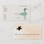 カイツブリ目または自然の名刺 名刺 (正面/裏面)