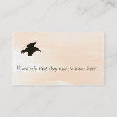 カイツブリ目または自然の名刺 名刺 (裏面)