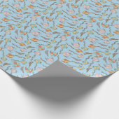カイトアイコンパターン淡い青 ラッピングペーパー (角)