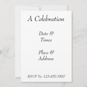 カイトアンドウィンディクラウド招待状テンプレート 招待状 (裏面)