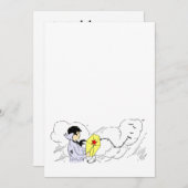 カイトアンドウィンディクラウド招待状テンプレート 招待状 (正面/裏面)