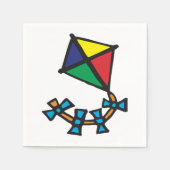 カイトカラフル スタンダードカクテルナプキン (正面)