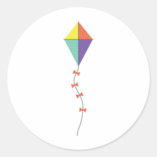 カイトカラフル ラウンドシール (正面)