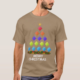 カイトクリス飛んでいるマスレメリークリスマスおもしろい Tシャツ