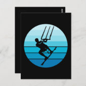 カイトサーフィンカイトサーフカイトボーディングウォータースポーツ ポストカード (正面/裏面)