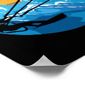 カイトサーフィンカイトサーフカイトボードレトロヴィンテージ ポスター (角)