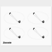 カイトサーフィンカウボーイ 楕円形シール (シート)