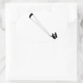 カイトサーフィンカウボーイ 楕円形シール (バッグ)