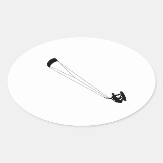 カイトサーフィンカウボーイ 楕円形シール