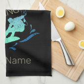 カイトサーフィンヴィンテージカイトボーダーカイトサーフィン キッチンタオル (四つ折り)