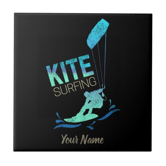 カイトサーフィンヴィンテージカイトボーダーカイトサーフィン タイル (正面)