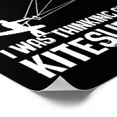 カイトサーフィン考えのウォータースポーツを気に入って ポスター (角)