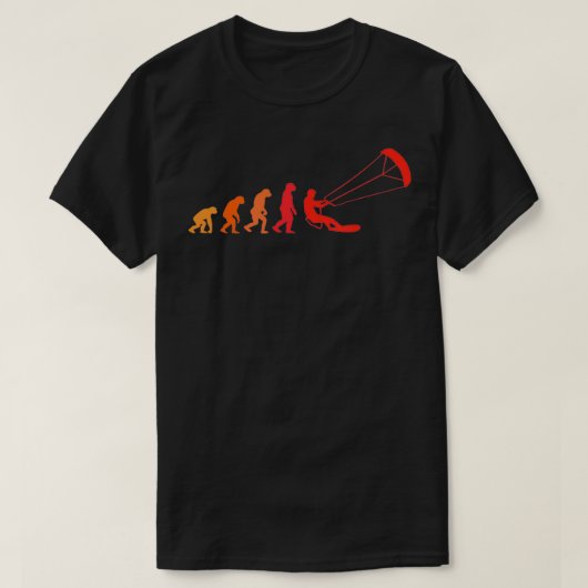 カイトサーフィン進化サーファーギフトKitesurfi Tシャツ (デザイン正面)