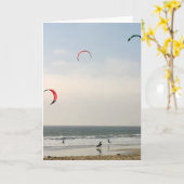 カイトサーフィン カード (黄色い花)