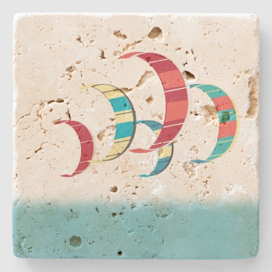 カイトサーフィン ストーンコースター (正面)